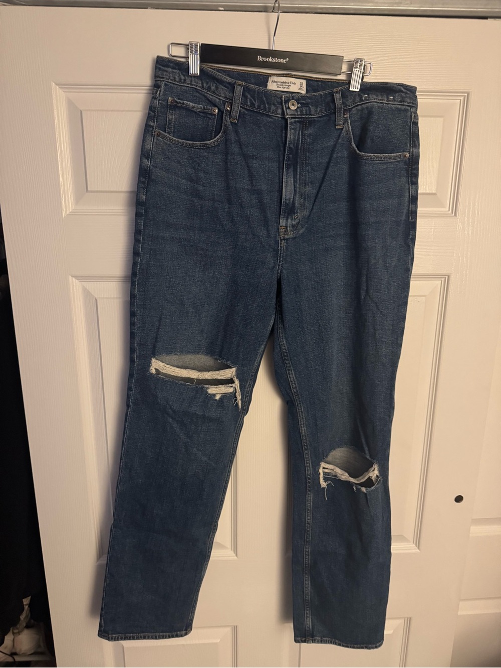Abercrombie & Fitch ultra  High Rise ankle straight Blue Jeans